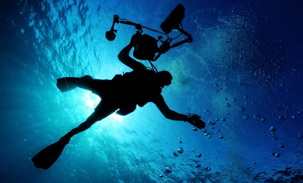Diver and camera
