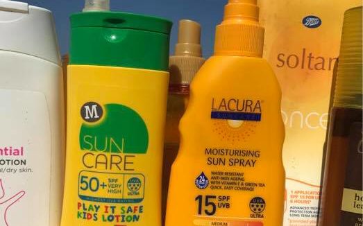 sunscreen bottles