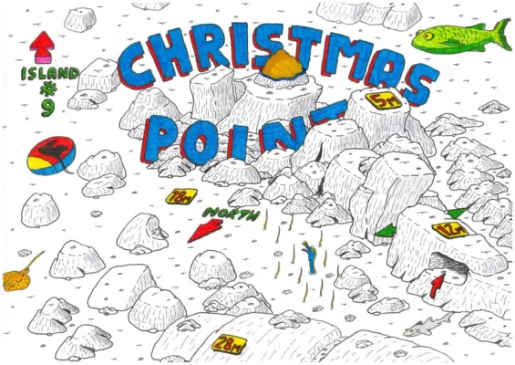 dive site map for Christmas Point