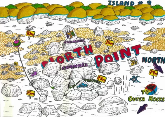 Dive Site map for North Point