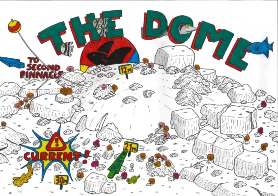 dive site map for Koh Tachai Pinnacle