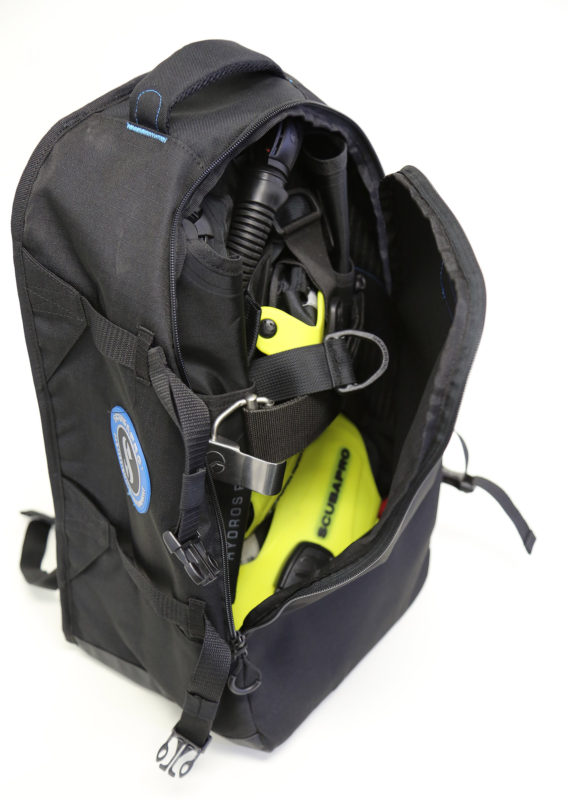 Hydros in its backpack