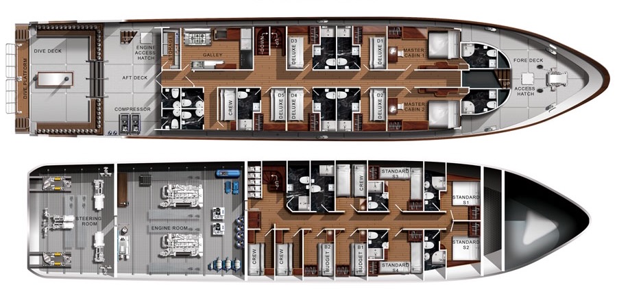 Sawasdee Fasai lower deck plan
